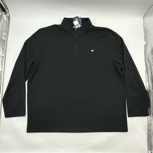 Jack Nicklaus Men's Size XXL UPF 50 Black Knit Quarter Zip Golf Pullover NWT